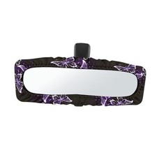 Automotive Inside Rearview Mirror Sleeve Rearview Purple Galaxy Butterfly