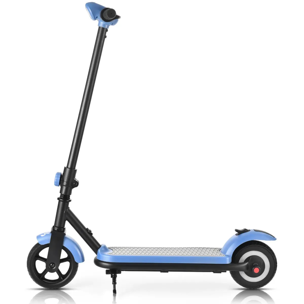 Monopattino Elettrico 24V per Bambini Blu Pieghevole 3 Velocità LED foto 5