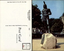 Statue of Massasoit Indian Pilgrim Protector Plymouth Massachusetts MA unused