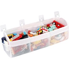 Bathtub Toy Storage Holder with Large Opening and 3 Compartments, High Capacity
