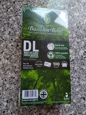 Image of Brand New & Sealed Basildon Bond DL Plain White Envelopes Pack of 100