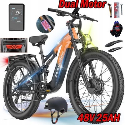 ZAZAWORK 26 Zoll E-Bike 48V 25AH 2000W Dual Motor Off-Road E Mountainbike 50KM/H