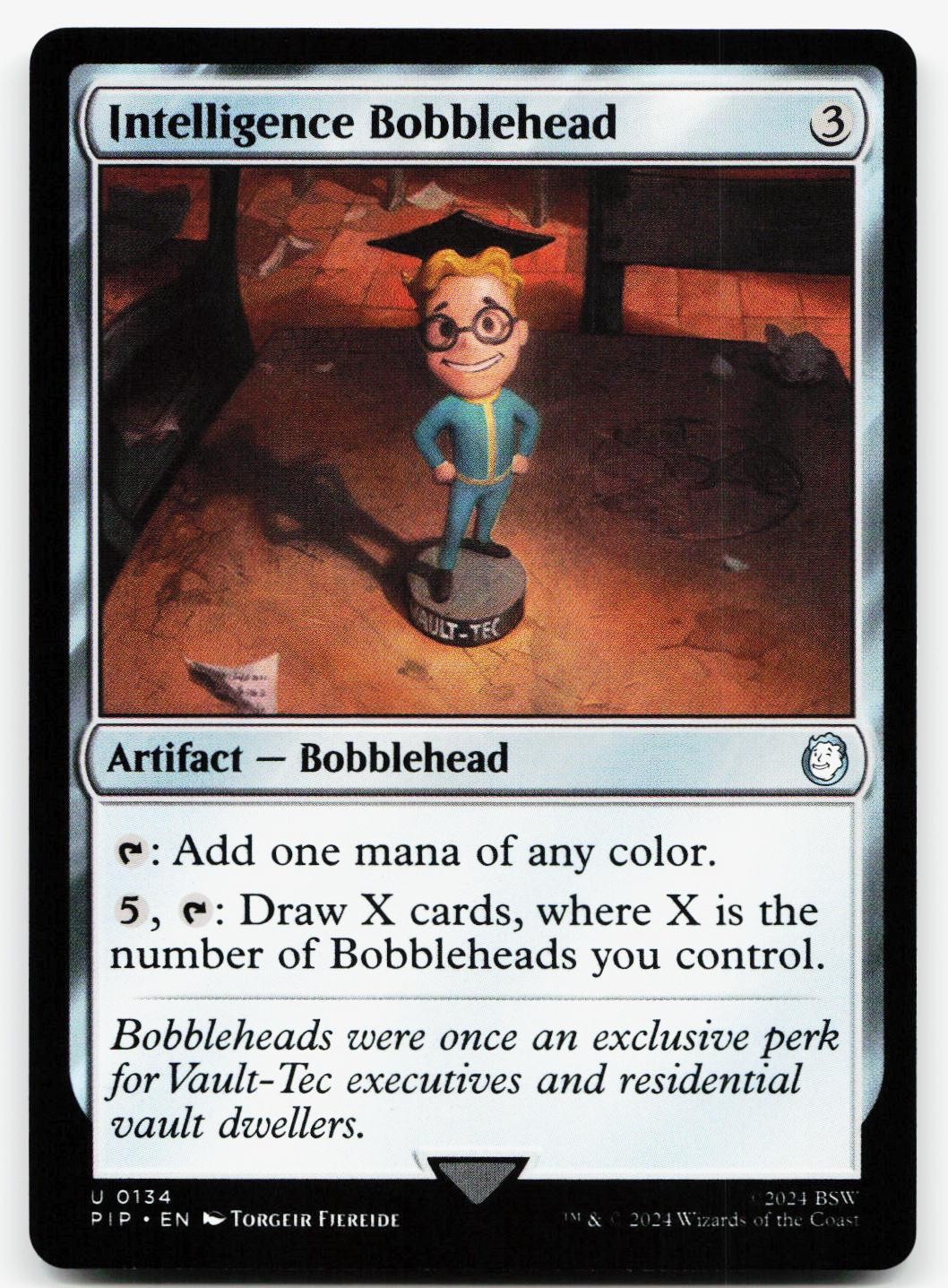 INTELLIGENCE BOBBLEHEAD 134 UC UNIVERSES BEYOND: FALLOUT NM MTG