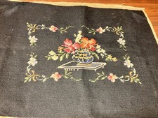 Vintage Floral Arrangement Needlepoint Canvas Ready To Stretch  Frame 20  x15  