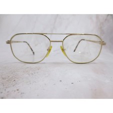 Seiko T-503 Mens Aviator Eyeglasses Gold Pure Titanium Japan 54-16-135 Vintage