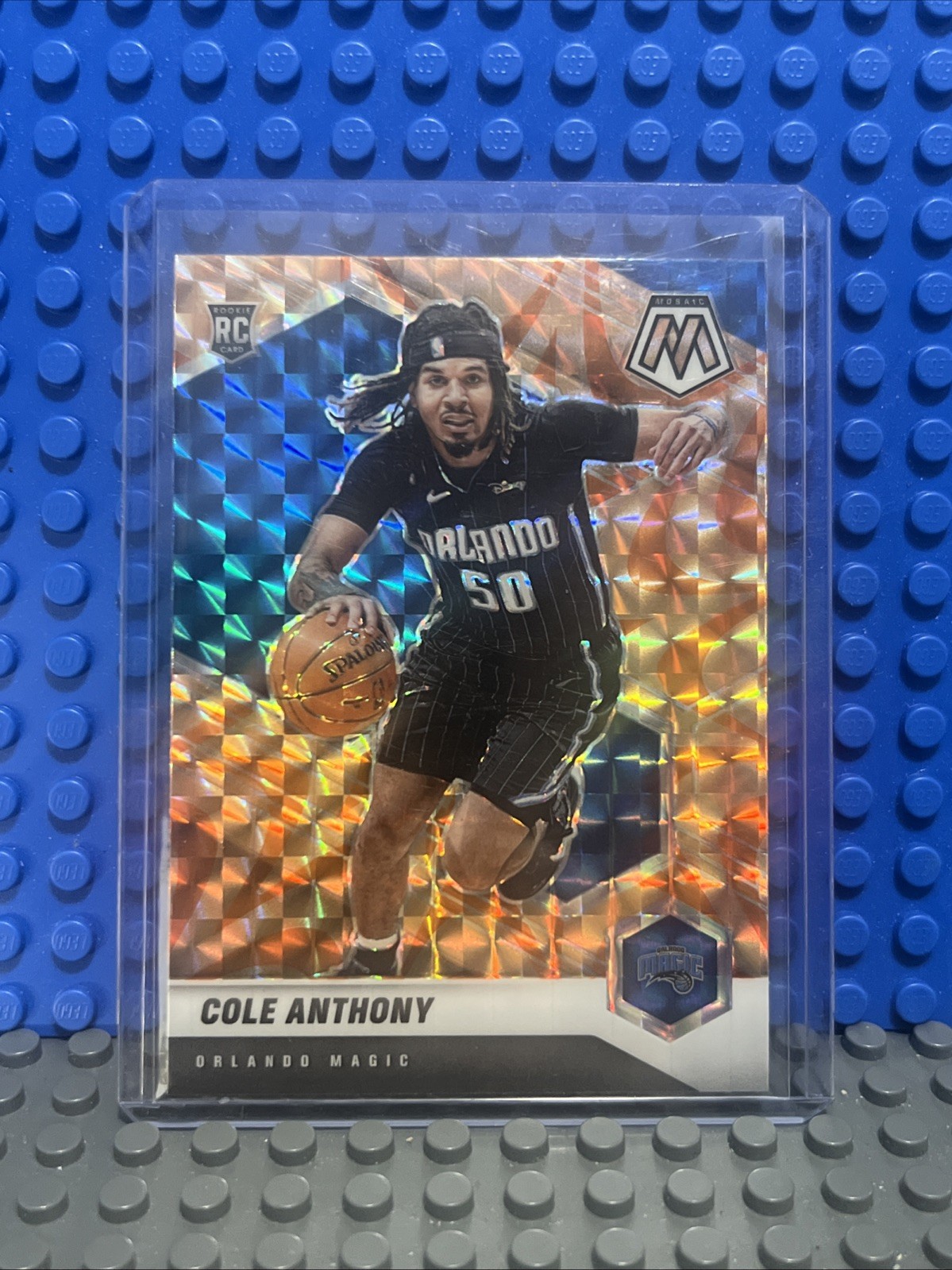 2020 Panini Mosaic Basketball Cole Anthony RC Reactive Orange #207 Orlando Magic
