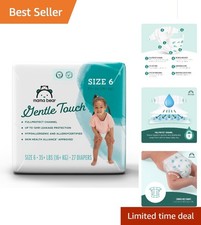 Gentle Touch Baby Diapers Size 6 - Hypoallergenic  Durable 27 Count Pouch