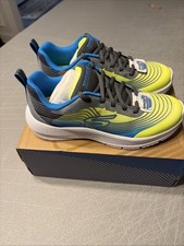 Skechers Microspec Advance Size 4 Boys Sneaker, Blue/Lime, 403927L/YLBL, NIB