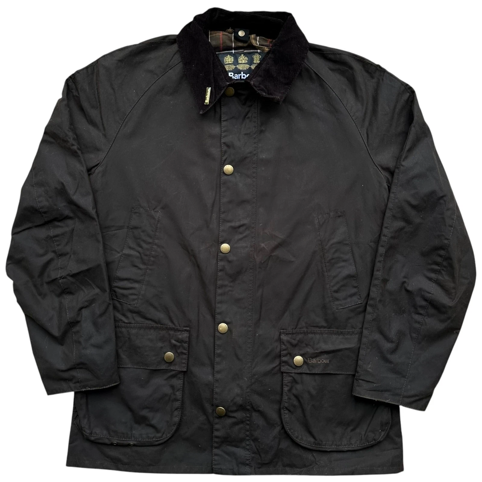 Barbour Ashby Wax Waterproof Olive Country Rain Jacket Coat Size L Men's