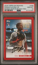 PSA 10 Ronald Acuna Jr. 2018 Topps on Demand #40B Red 13/25 Rookie Card