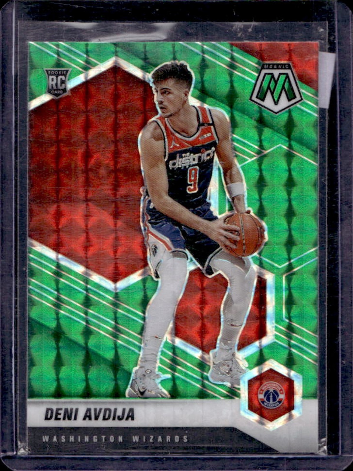 2020-21 Mosaic Deni Avdija RC Green Rookie #217 Wizards
