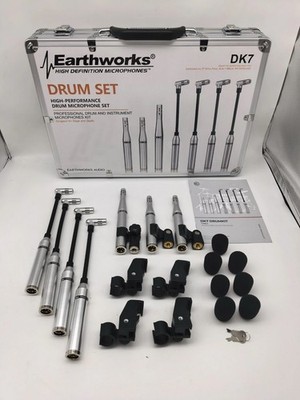 Earthworks DK7 G1 - 7 Microphone Full Drum Kit & Aluminum Case