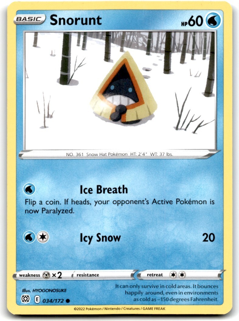 2022 Sword & Shield - Brilliant Stars Snorunt Basic #34