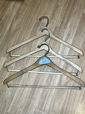 3 Vintage Wooden Hangers MCM John Thomas Batts Wishbone Nagels Cox s Men s Shop