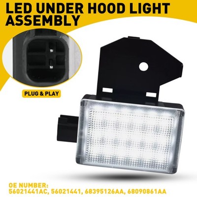 Underhood Hood Courtesy LED Lamp Light For 1998-07 Jeep Wrangler Grand Cherokee