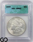 1904 Morgan Silver Dollar Coin, ICG MS-62 ** Scarcer In MS!