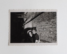 Boy Doll Arm Dog Strange Mystery Shadow - Old Photo Snapshot 1948