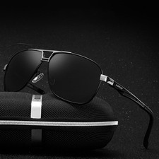 Aluminium HD Sonnenbrille Herren UV400 Polarisiert Pilotenbrille Fahren Brillen