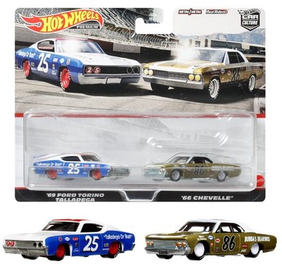 Mattel HFF31 Hot Wheels Premium 2-Pack  69 Ford Torino Talladega / 66 Chevel 3