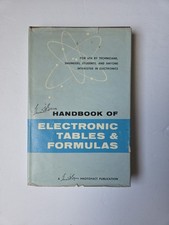 Handbook of Electronic Tables & Formulas Howard W. Sams First Edition 1959 