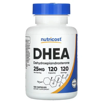 DHEA25 120 VEG Kapseln - 25mg by NUTRICOST Kostenlose Lieferung - Hohe Potenz