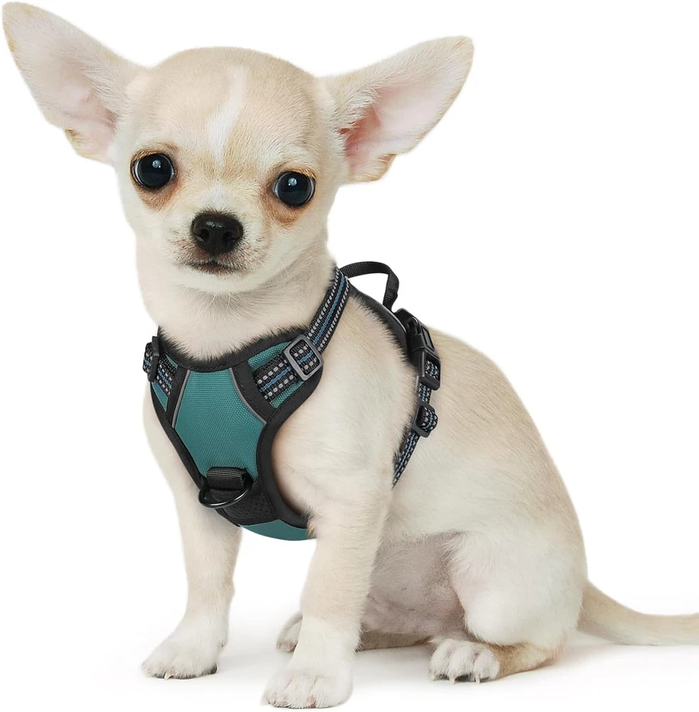Dog Harness for Large Dogs, No Pull Service Vest with Reflective Strips and Cont