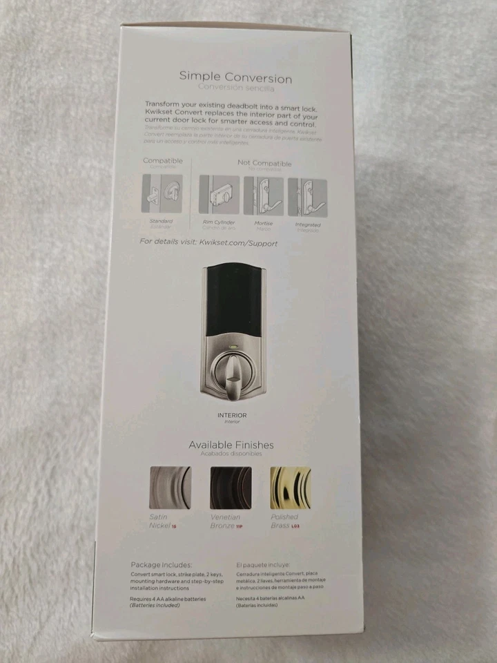 Teclado 914 Kwikset trava eletrônica trava inteligente - cetim níquel - Imagem 2 de 4