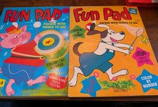 Jumbo Fun Pads Vintage PB Activity Books Kids 1976 Lot 2 Double Sided Travel Fun