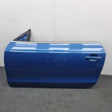2009 AUDI A5 CONVERTIBLE S-LINE  FRONT PASSENGER LEFT DOOR IN BLUE LX5V