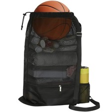Large Mesh Swim Beach Bag, Mesh Drawstring Gym Bag for Athletic Gym Sports Gear