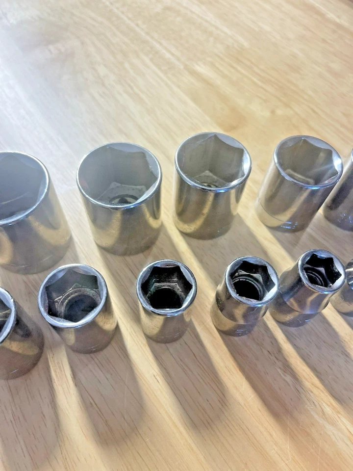 Craftsman USA  14 Pc. 1/2" Dr 6 Pt. SAE Shallow Socket Set Matching G Series - Image 4 of 4