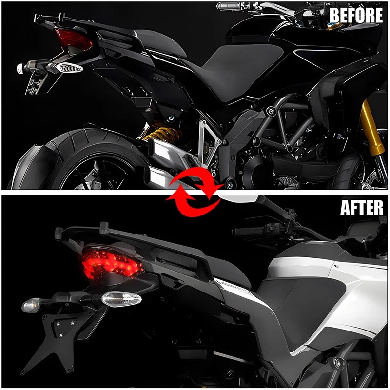 Luz traseira de LED freio de seta integrada para 2010-14 DUCATI Multistrada 1200 - Imagem 4 de 4