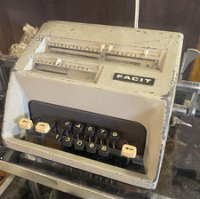 Vintage 1950s Facit C1-13 Mechanical Calculator Sweden Hand Crank FOR PARTS REPA