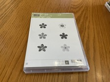 Stampin' up Petite Petals Rubber Stamp Set of 6 Flowers Unmounted 133155
