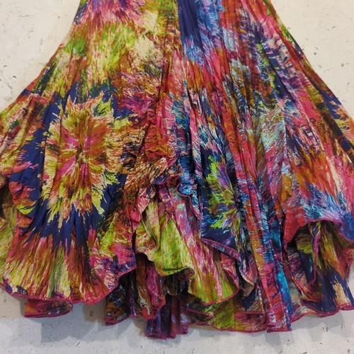 PHOOL Dress BOHEMIAN boho mod hippie Gauze smocked lightweight Cotton India bold - Picture 3 of 10