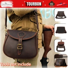 TOURBON Range Shooting Ammo Storage Leather Cartridge Speed Shoulder Shells Bag
