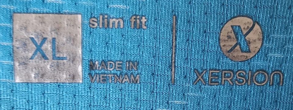 Blusa camisa top Xersion para mujer talla XL X grande azul a rayas Foto 2 de 4