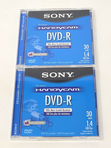 5x Handycam Mini DVD-R 30 min 1.4 Gb ( 2 Sony & 3 FujiFilm )Sealed New Unopened - Picture 3 of 8