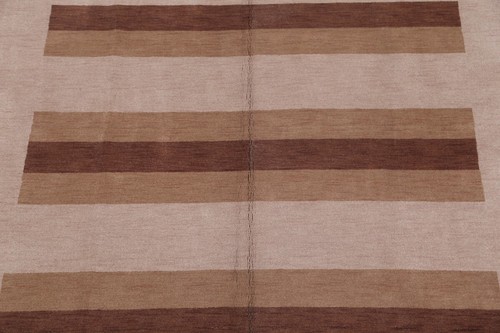 Stylish and Durable Gabbeh Brown Rug Hand-knotted Wool 8x10 ft. - Picture 6 of 11