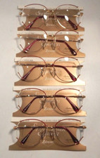 Vintage 5 pc. SOPHIA LOREN M56 Red/White/Gold 55/17 Eyeglass Frame Lot NOS
