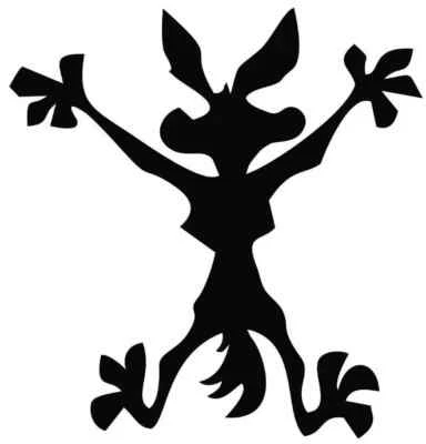 ORACAL Wile E Coyote Decal / funny Sticker - Choose Color & Size - Road Runner, Splat,