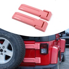 Rear Tailgate Hinge Trim Spare Tire Covers Decor For 07-18 Jeep Wrangler Jk Pink