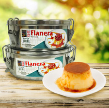 Molde de flan molde para hacer flanera olla de acero inoxidable postre 1/1,5 cuartos