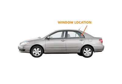 Fits 2003-2008 Toyota Corolla Driver Left Side Rear Vent Glass FV21610GTN