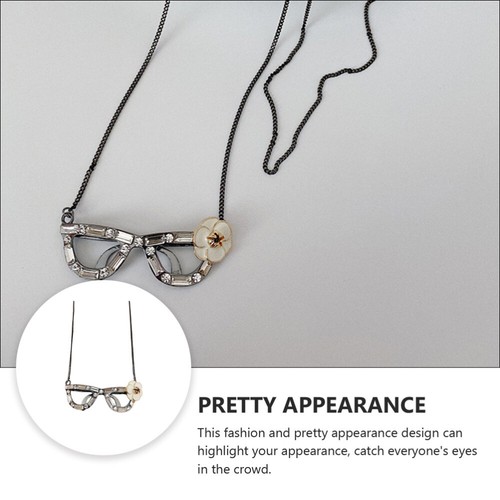Flower Pendant Glasses Necklace Personality Festive Dinner Miss eBay