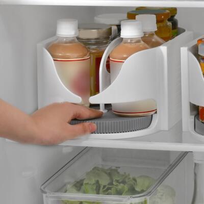 DIY 360° Rotate Fridge Condiment Storage Rack Lazy Organizer for Pantry K i Y5Z9