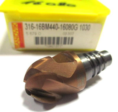 SANDVIK VHM Fräskopf Vollradius Ø16 R8 316-16BM440-16080G Einschraubfräser D5597