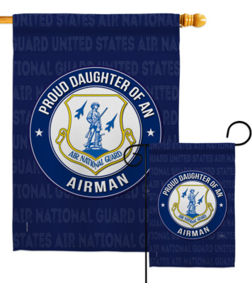 Air Force Proud Daughter Airman Garden Flag National Guard Armed Forces Banner