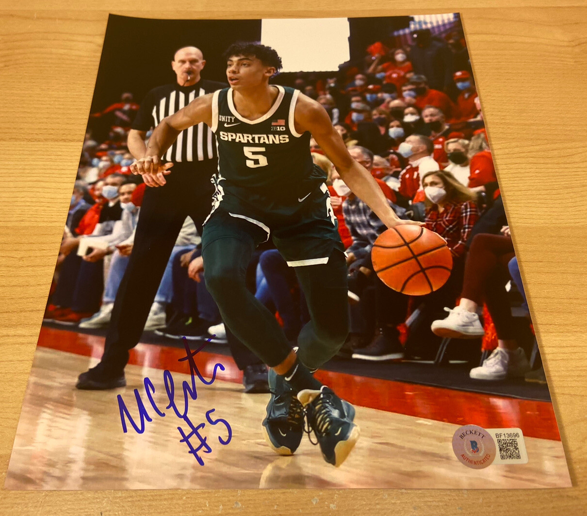 Max Christie Autographed Signed Michigan State Spartans Michigan State LA Lakers 8X10 Photo Beckett COA 