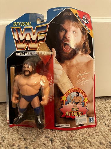 1990 Hasbro WWF HACKSAW JIM DUGGAN Official w/ HAC...